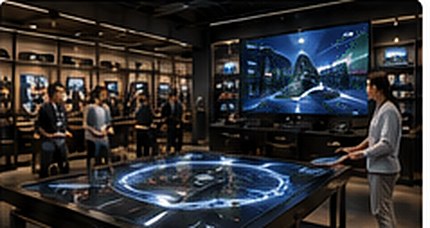 AI store planning heatmap concept