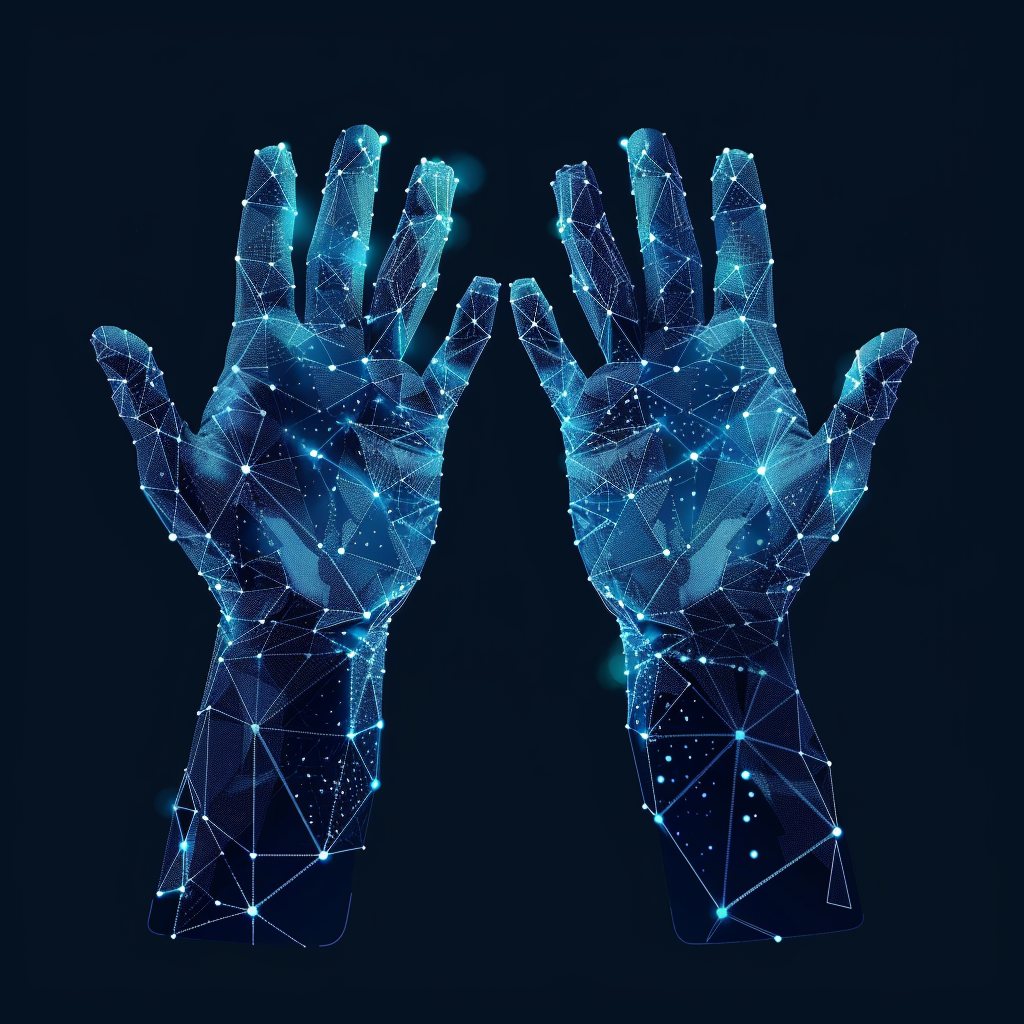 Point-cloud visualization of tracked hands